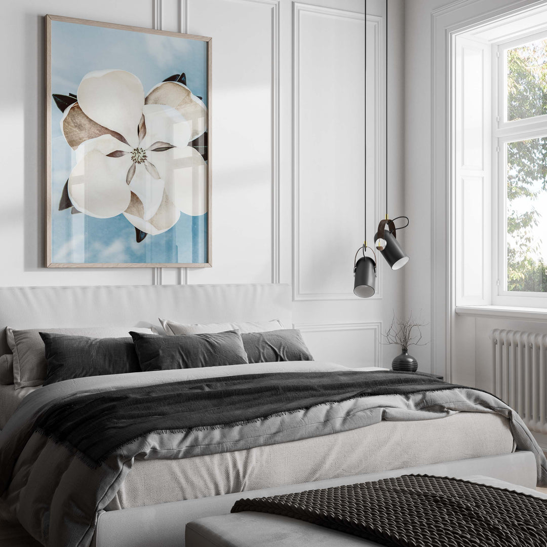 Magnolia On Blue