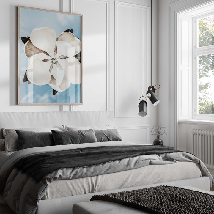 Magnolia On Blue