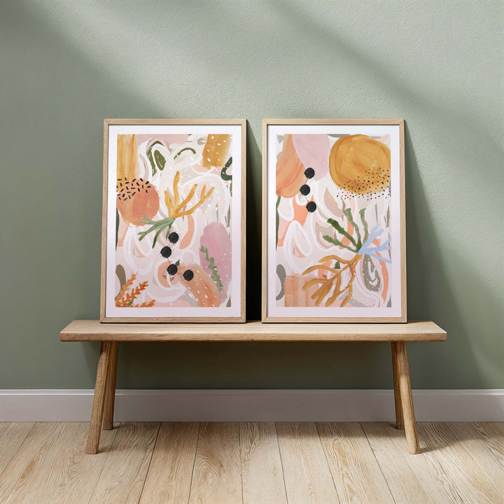 Set of 2 - Peach Gardens no.1 & no.2