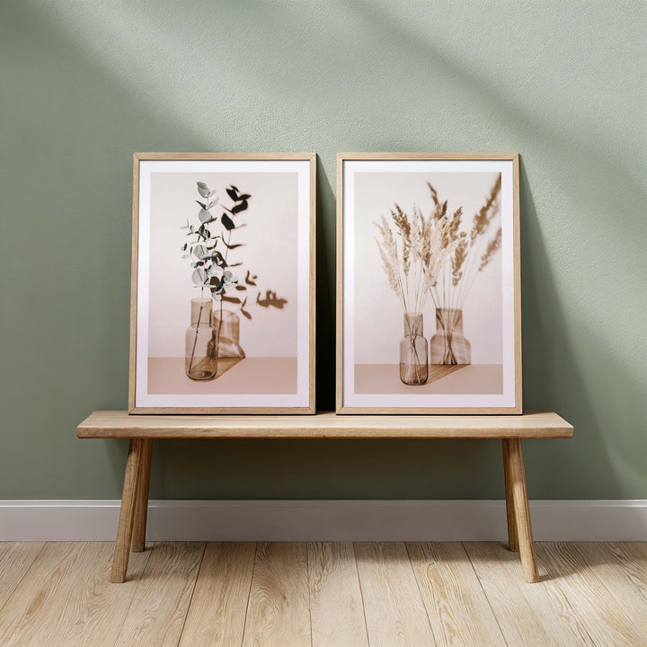 Set of 2 - Antique Eucalyptus & Antique Pampas Grass