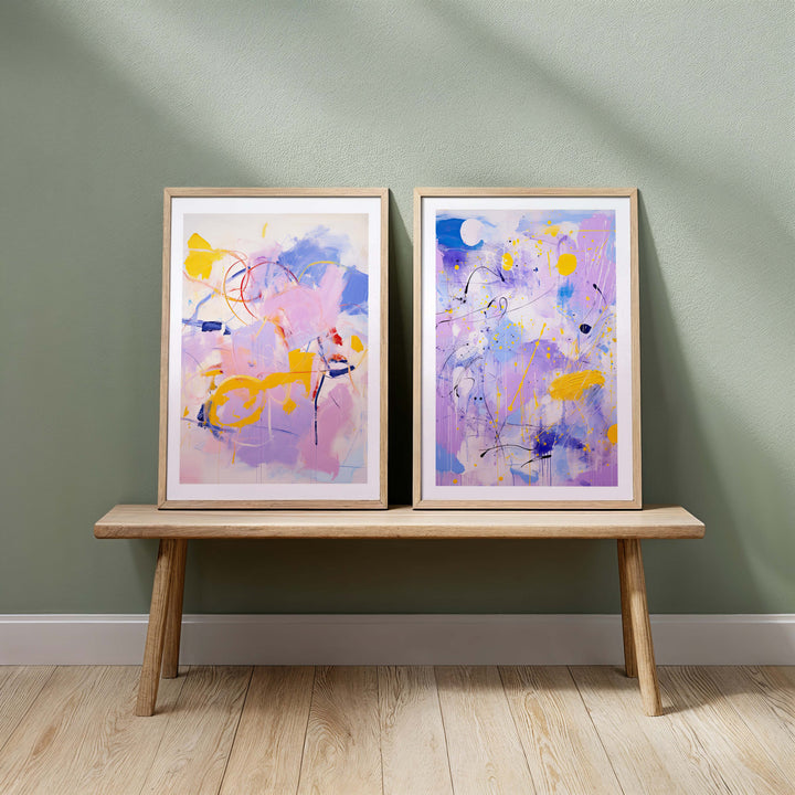 Set of 2 - Lilac Pop I & II