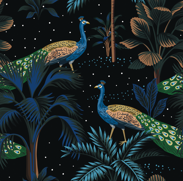 Peacock Designer Wallpaper