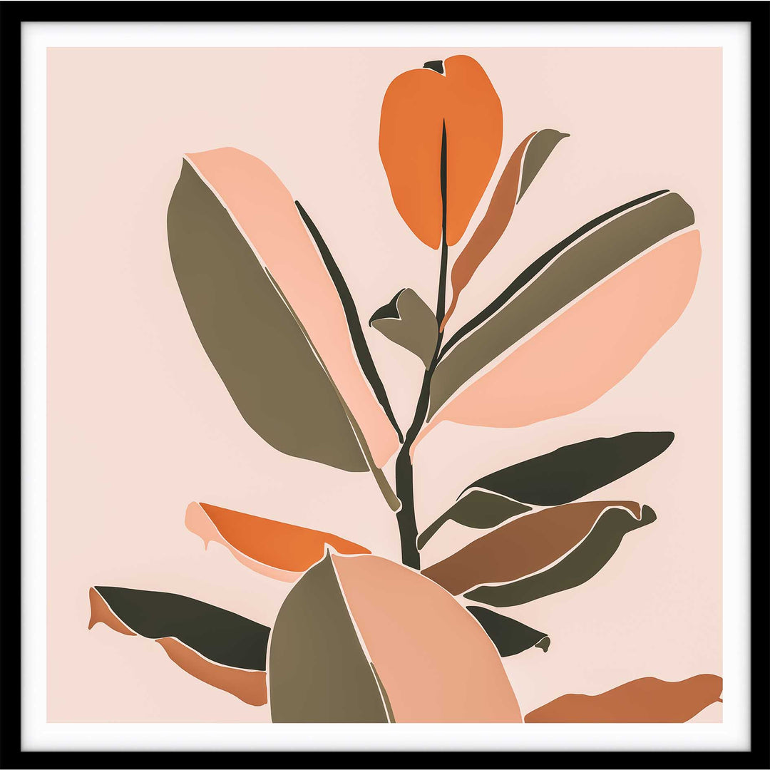 Tropical Ficus Leaves - SQUARE