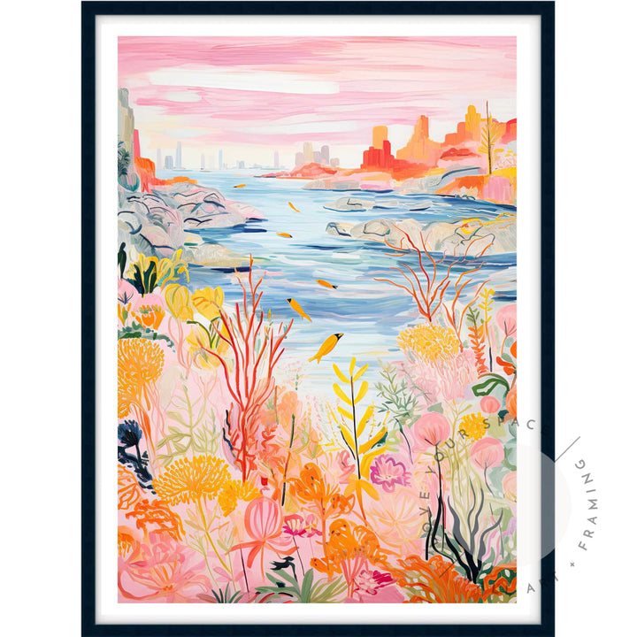 Coral Coast I A4 (21cm x 29.7cm) / Black Posters Prints & Visual Artwork