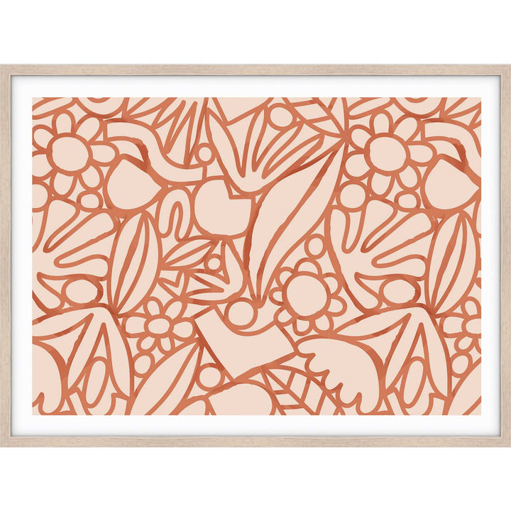 Orange Watercolour Flowers