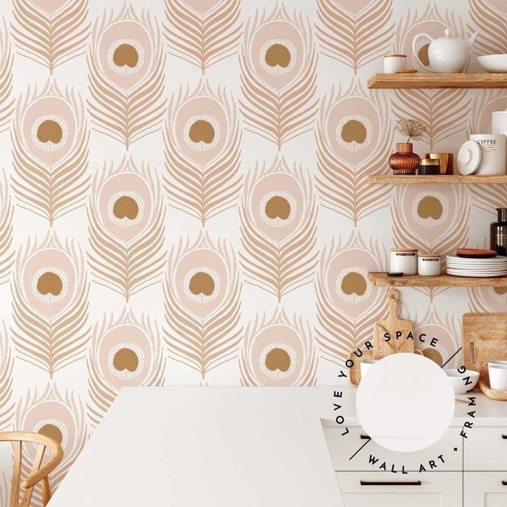 Peacock Feather Designer Wallpaper - Love Your Space
