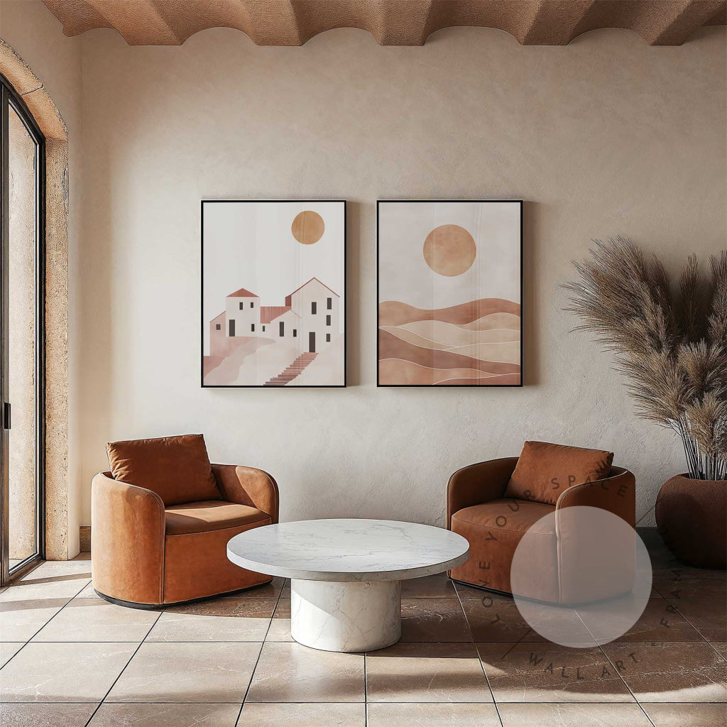 Set of 2 - Desert Glow I & II Posters Prints & Visual Artwork