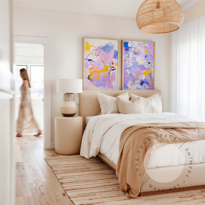 Set of 2 - Lilac Pop I & II Posters Prints & Visual Artwork