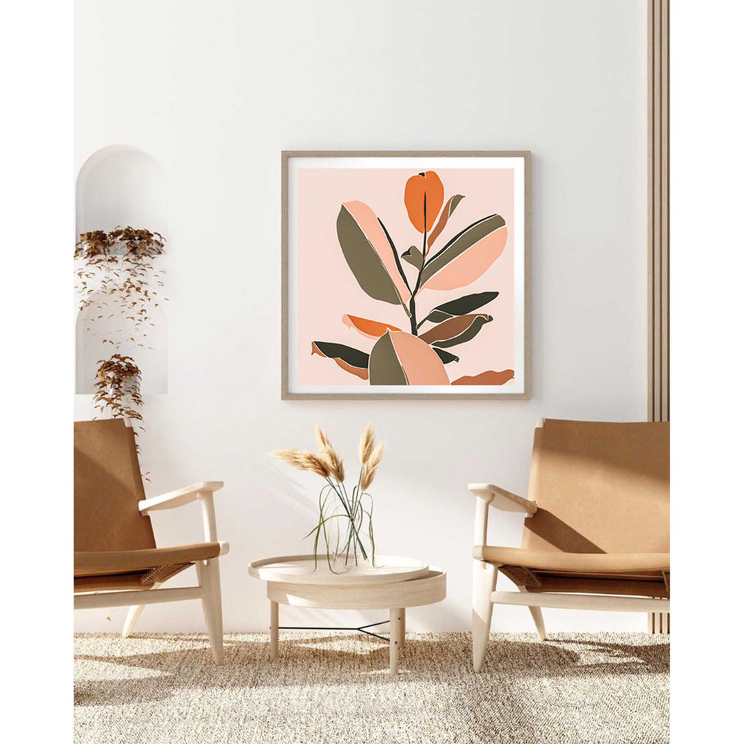 Tropical Ficus Leaves - SQUARE