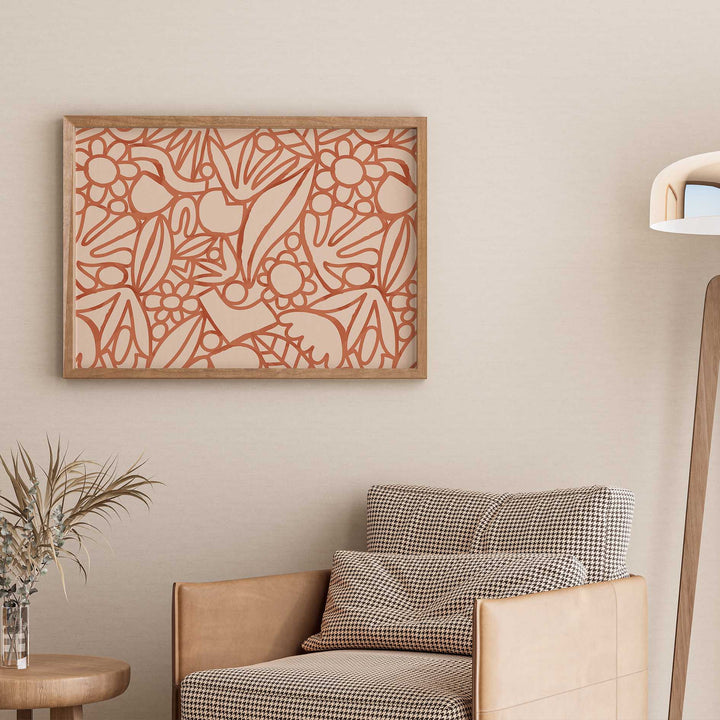 Orange Watercolour Flowers