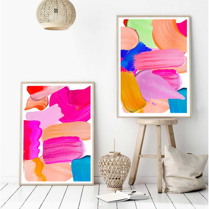 Neon Paint Strokes I