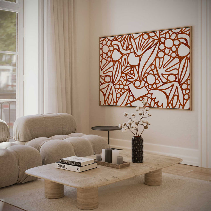 Rust Watercolour Flowers