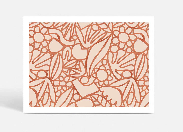 Orange Watercolour Flowers